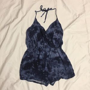 Blue Halter top Romper